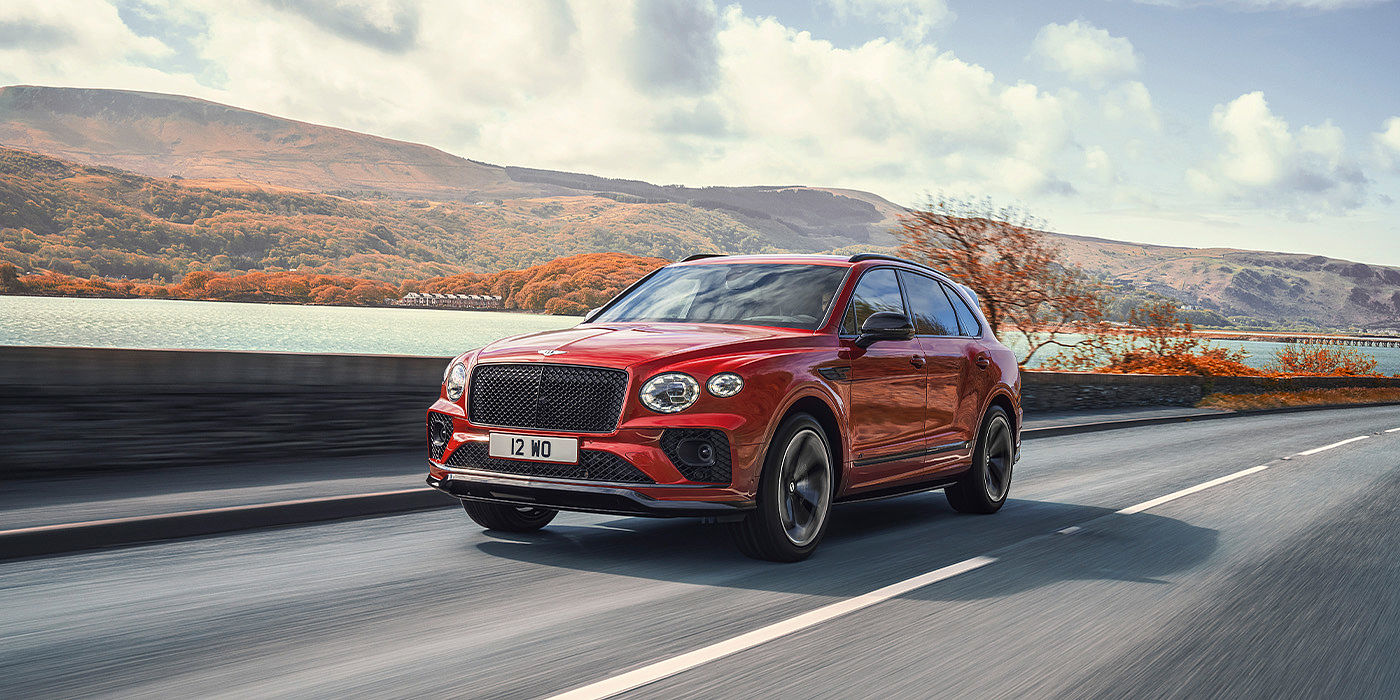 Bentley Kaohsiung Bentley Bentayga S SUV in Candy Red paint front 34 dynamic