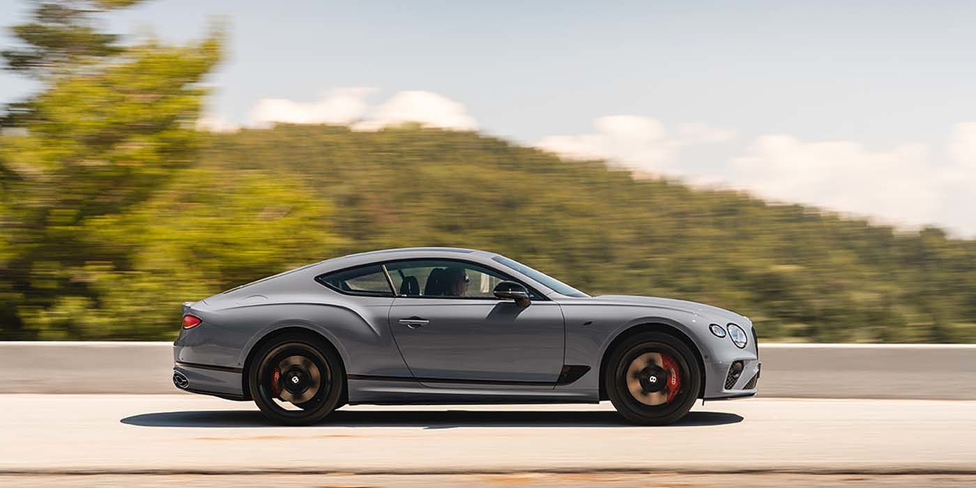 Bentley Kaohsiung Bentley Continental GT S coupe in Cambrian Grey paint profile dynamic driving