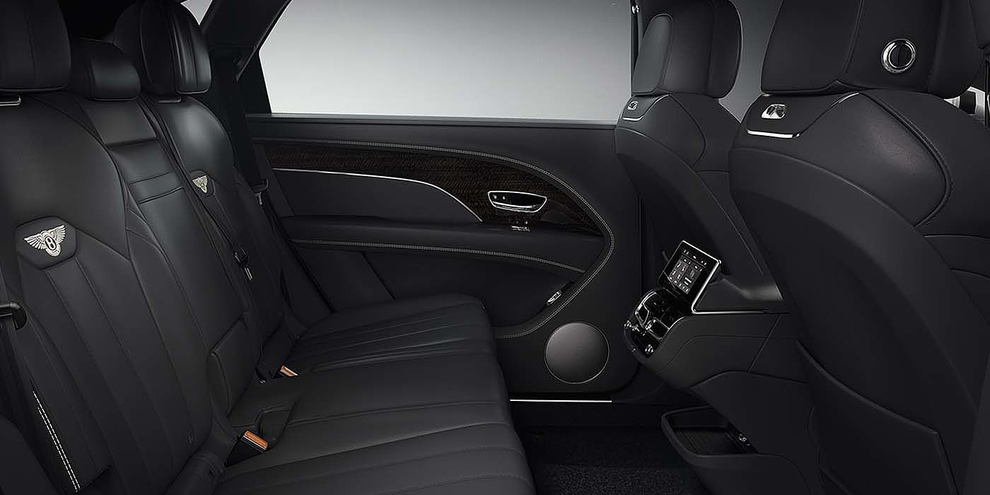 Bentley Kaohsiung Bentley Bentayga EWB SUV rear interior in Beluga black leather